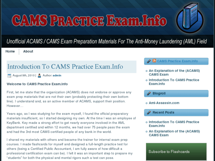 www.camspracticeexam.info