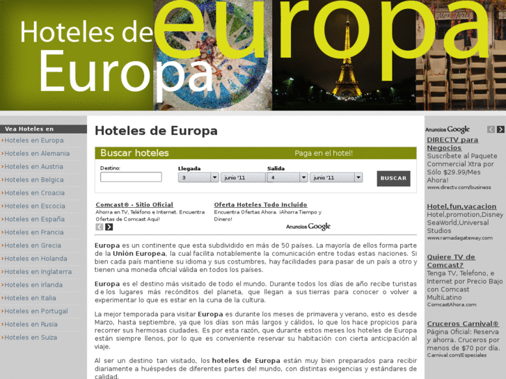 www.hotelesdeeuropa.com.ar