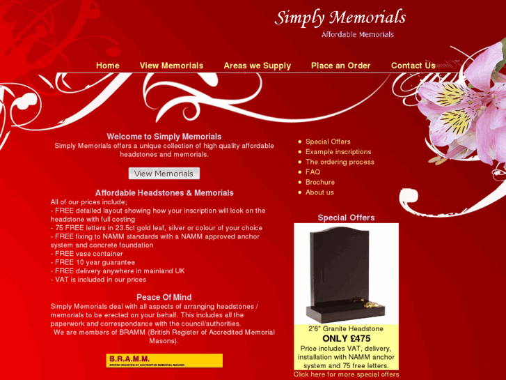 www.simplymemorials.com