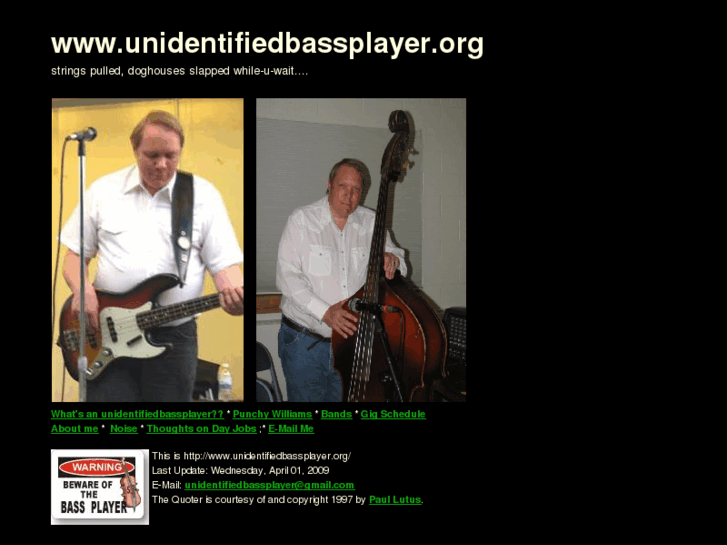 www.unidentifiedbassplayer.org