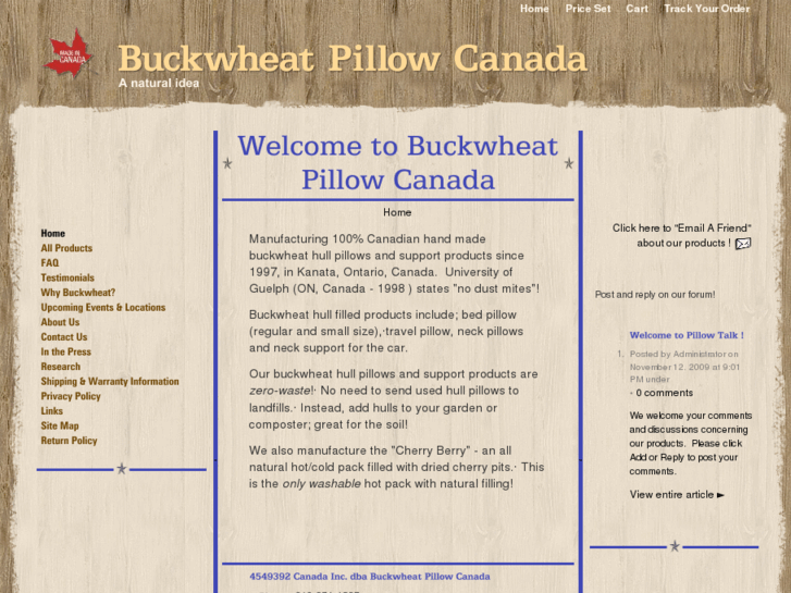 www.buckwheatpillowcanada.com