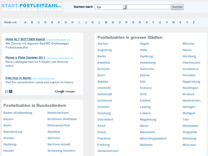 www.stadt-postleitzahl.de