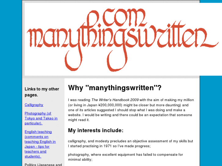 www.manythingswritten.com