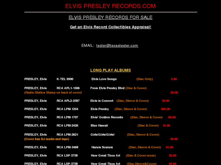 www.elvispresleyrecords.com