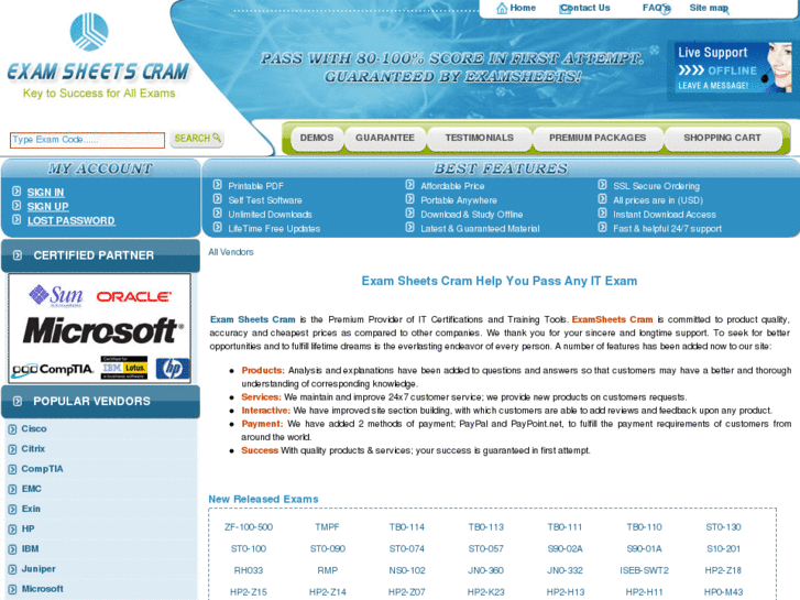 www.examsheetscram.biz