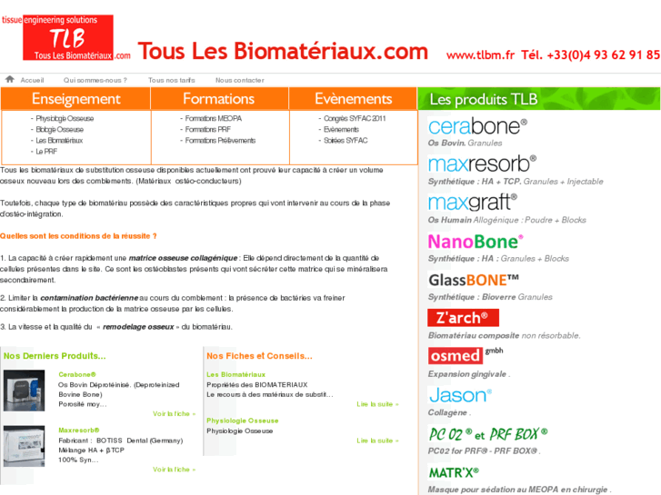 www.touslesbiomateriaux.com