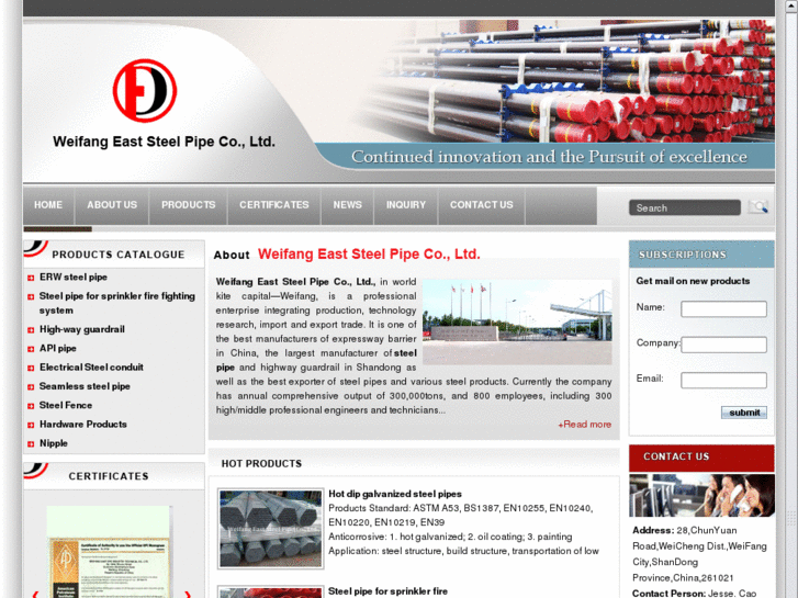 www.eaststeelpipe.com