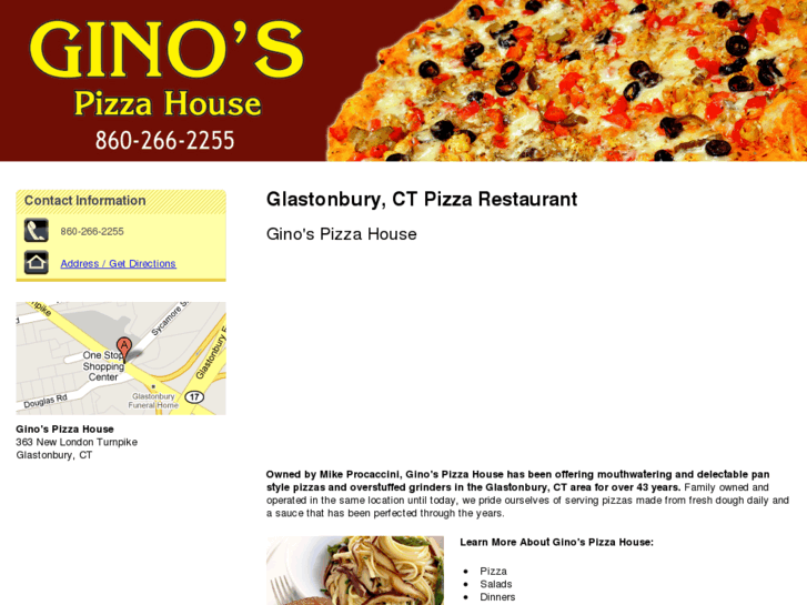 www.ginospizzaglastonbury.com