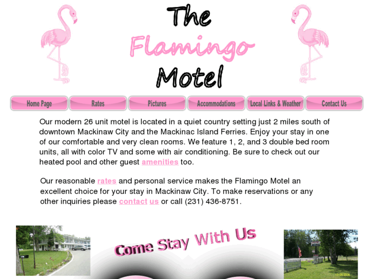 www.mackinaw-city-flamingo-motel.com