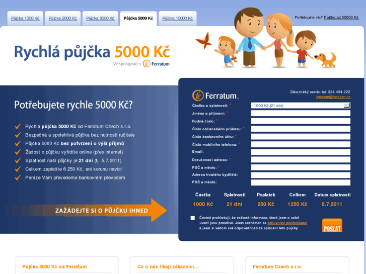 www.pujcka5000kc.cz