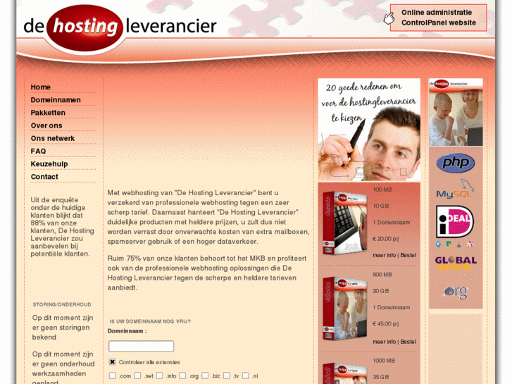 www.dehostingleverancier.nl