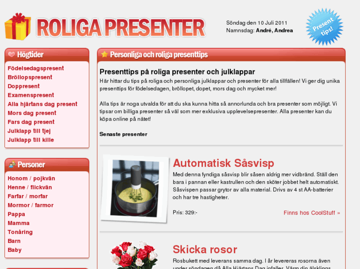 www.roligapresenter.nu