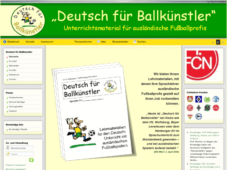 www.deutsch-fuer-ballkuenstler.com