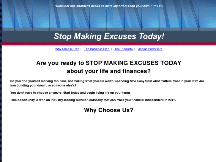 www.stopmakingexcusestoday.com