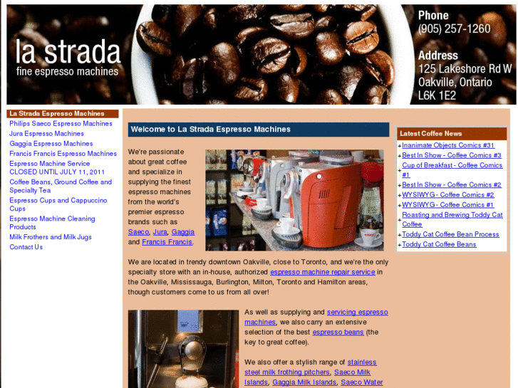 www.lastradaespressomachines.com