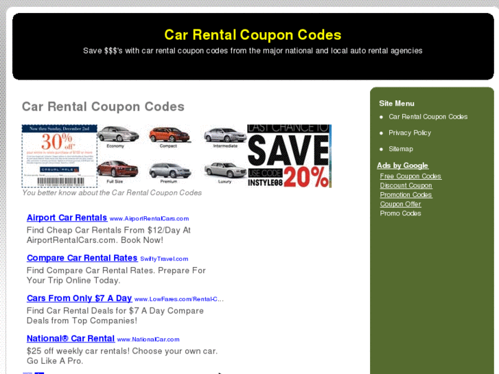 www.carrentalcouponcode.org