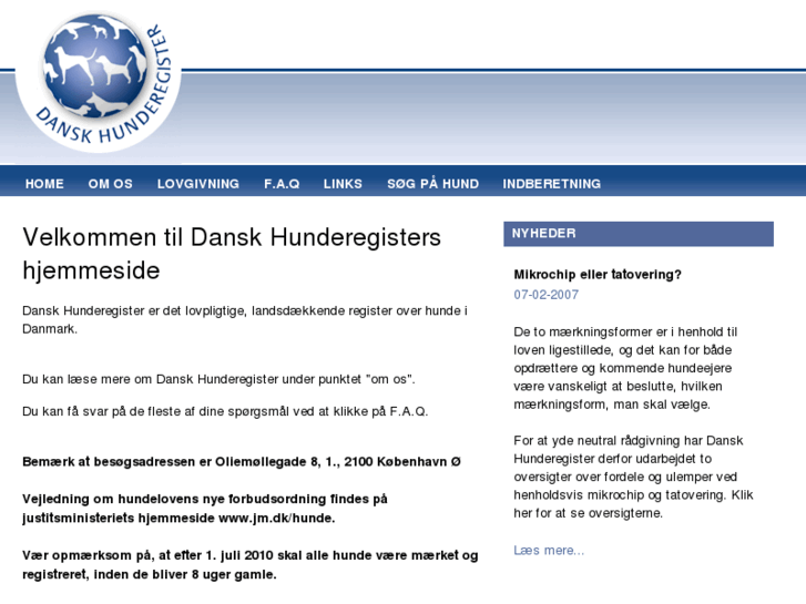 www.hunderegister.dk