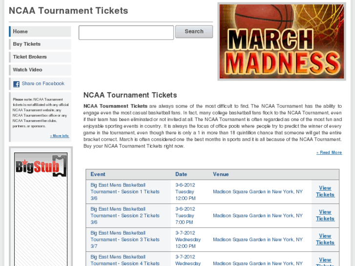 www.ncaatournamentticket.com