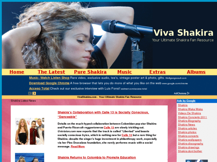 www.vivashakira.com