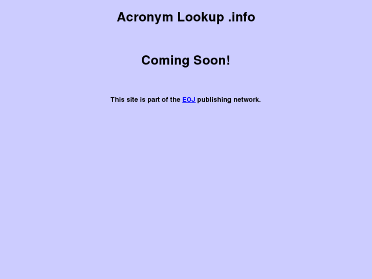 www.acronymlookup.info