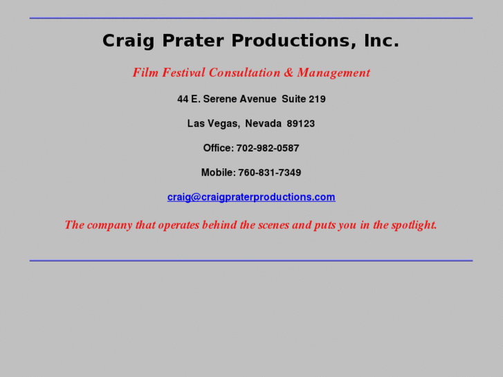 www.craigpraterproductions.com