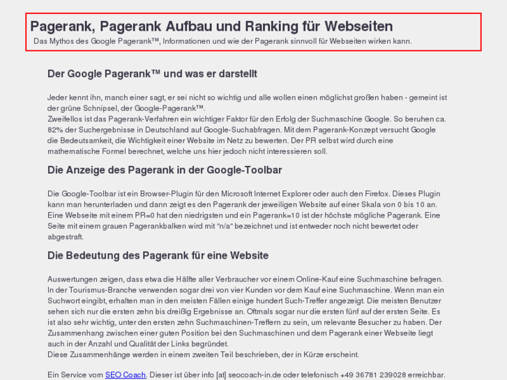 www.pagerank-aufbau.de