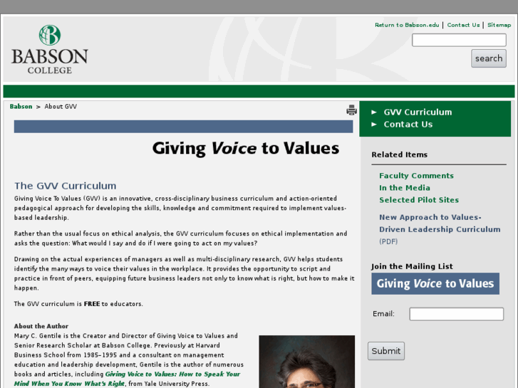 www.givingvoicetovalues.com