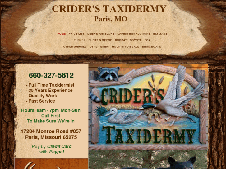 www.criderstaxidermy.com