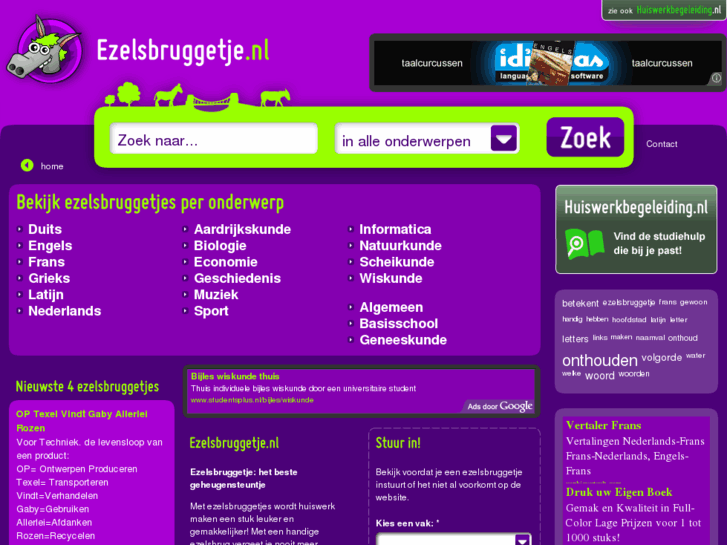 www.ezelsbruggetje.nl