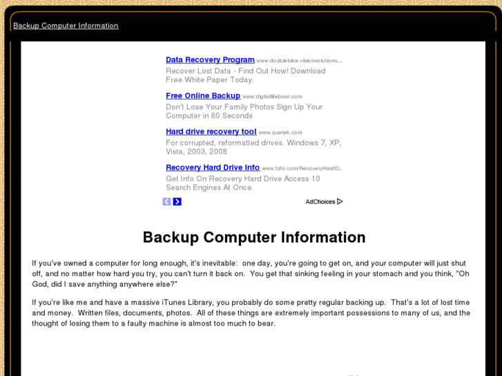 www.backupcomputerinformation.com
