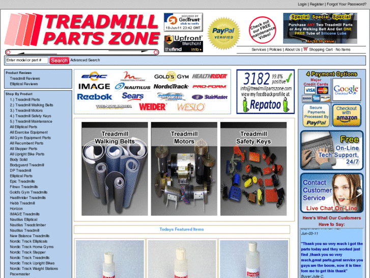 www.treadmillpartsonline.net