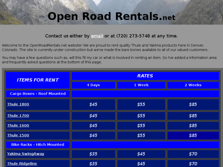 www.openroadrentals.net