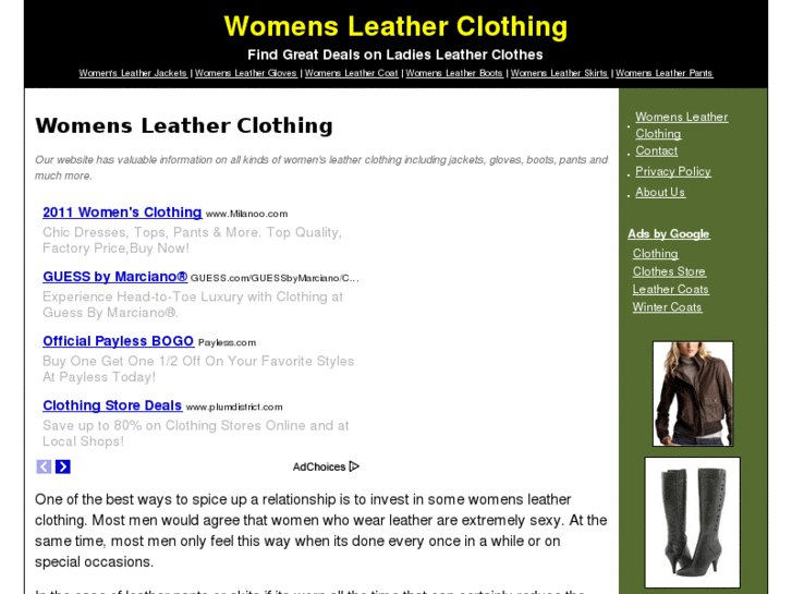 www.womensleatherclothingstore.com