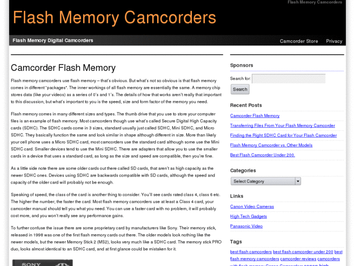 www.flashmemorycamcorders.com