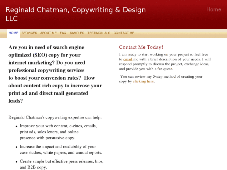 www.reginaldchatmancopywriting.com