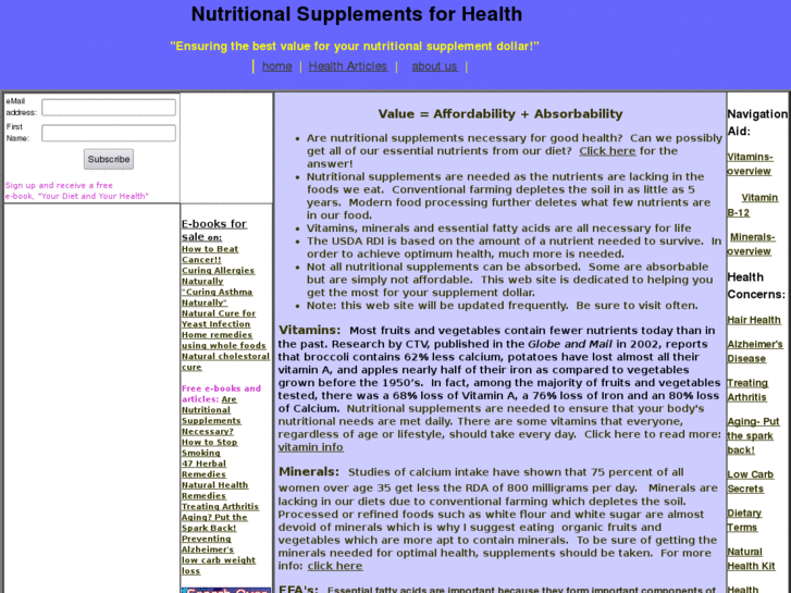 www.nutritionalsupplementsforhealth.com