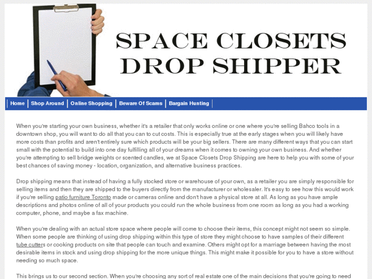 www.spaceclosetsdropshipper.com