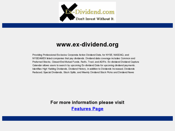 www.ex-dividend.org