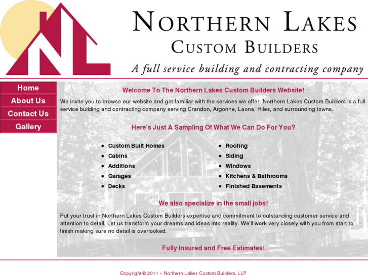 www.northernlakescustombuilders.com