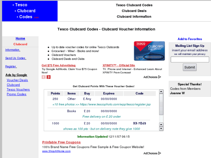 www.tescoclubcardcodes.com