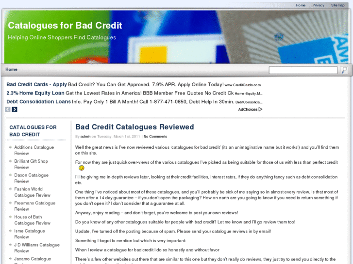 www.cataloguesforbadcredit.com