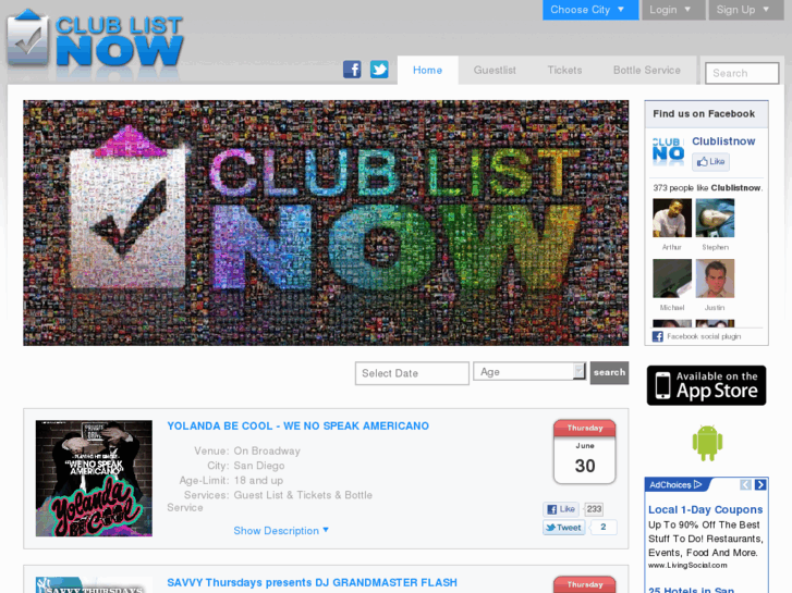 www.clublistnow.com