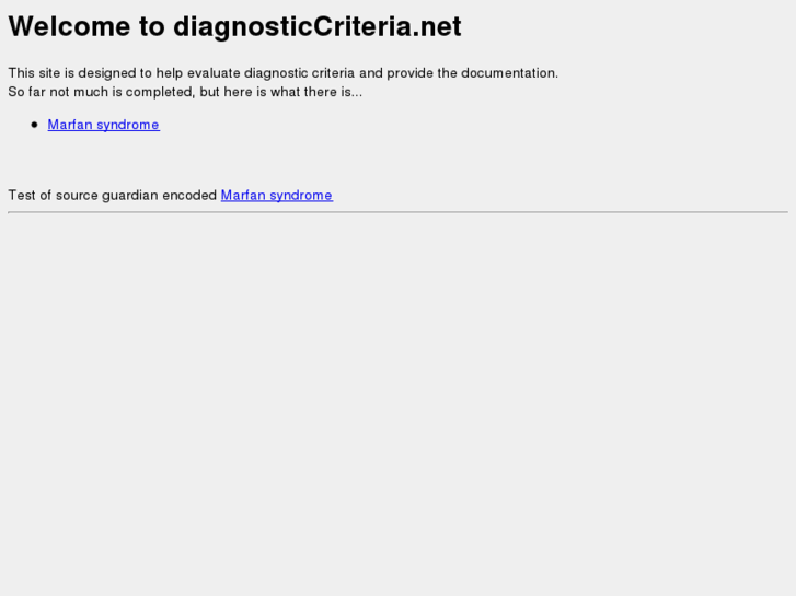 www.diagnosticcriteria.net