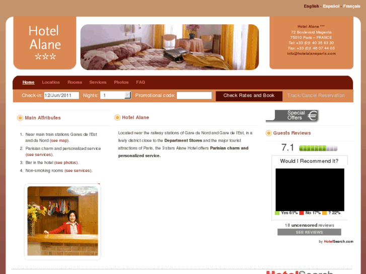 www.hotelalaneparis.com