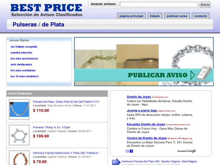 www.pulserasplata.com.ar