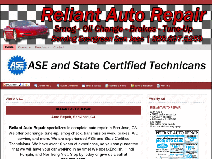 www.reliantautorepair.net