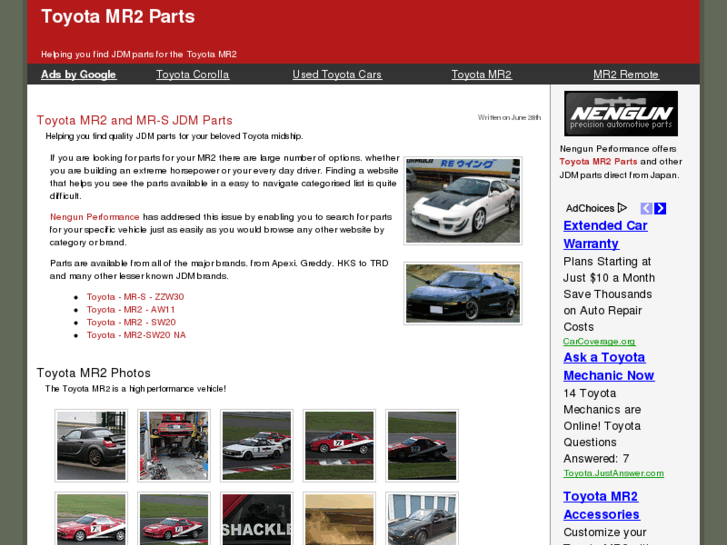 www.toyota-mr2-parts.com