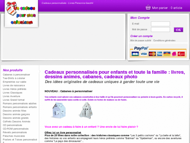 www.uncadeaupourmonenfant.com