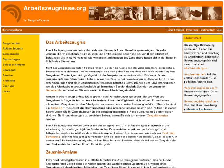 www.arbeitszeugnisse.org