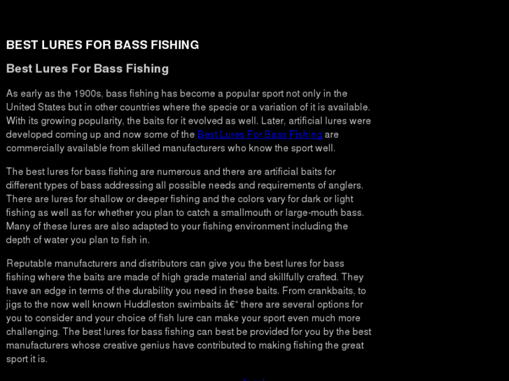 www.bestluresforbassfishing.com